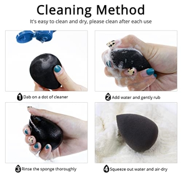 BEAKEY Latex Free Jumbo Makeup Sponges for Perfect Blending