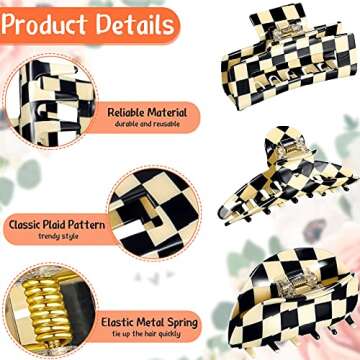 Hair Clamp for Women Girls Thick Thin Long Curly Hair AccessoriesL8