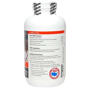 Nutramax Cosequin Maximum Strength Joint Health Supplement for Dogs - With Glucosamine, Chondroitin, MSM, and Hyaluronic Acid, 250 Chewable Tablets