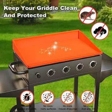 NancyL Silicone Griddle Mat, Upgraded Full-edge 22 Inch Reusable BBQ Grill Mat Top Cover, Protects from Rodents, Insects, Debris and Rust