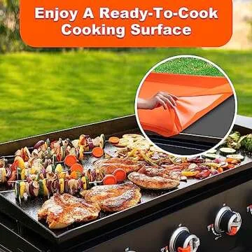 NancyL Silicone Griddle Mat, Upgraded Full-edge 22 Inch Reusable BBQ Grill Mat Top Cover, Protects from Rodents, Insects, Debris and Rust