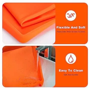 NancyL Silicone Griddle Mat, Upgraded Full-edge 22 Inch Reusable BBQ Grill Mat Top Cover, Protects from Rodents, Insects, Debris and Rust