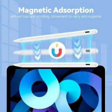 iPad Air 5th Generation Pencil Apple iPad Pen 9th Generation with Palm Rejection Active Stylus Pen for iPad Air 5th/4th,iPad Pro 12.9/11 Inch,iPad 10th/9th/8th/7th/6th,iPad Mini 6 Pencil White