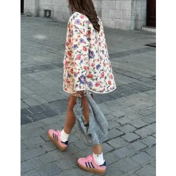 Stylish Yimoon Women's Quilted Floral Puffer Jacket Lightweight Winter Coat