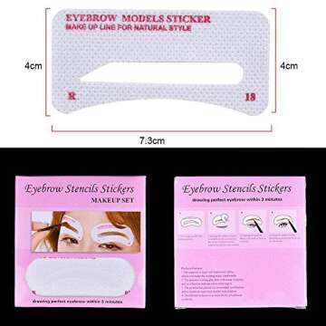EBANKU 24 Pairs Eyebrow Stencils, 24 Styles Non-Woven Eyebrow Shaping Stencils, Eyebrows Grooming Stencil Kit Eyebrow Template DIY Makeup Beauty Tools