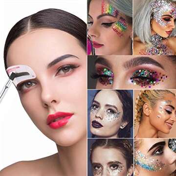 EBANKU 24 Pairs Eyebrow Stencils, 24 Styles Non-Woven Eyebrow Shaping Stencils, Eyebrows Grooming Stencil Kit Eyebrow Template DIY Makeup Beauty Tools