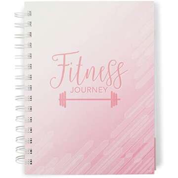 Fitness Tracker Journal for Women, Pink Workout Notebook (6 x 8 Inches)