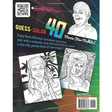 Magical Mullets: Hollywood Hairdon'ts Funny Coloring Book: 40 Hilariously Reimagined Movie Stars! (M...