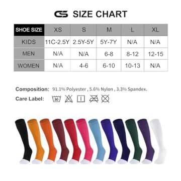 CELERSPORT 2 Pack Baseball Soccer Softball Socks For Youth Kids Men Women Multi-sport Tube Socks Gol...