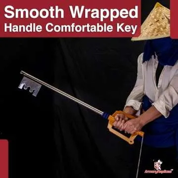 Giant Metal Fantasy Golden Key Sword - 34 Inch Collector's Prop