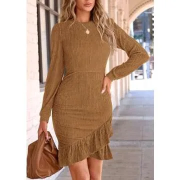 PRETTYGARDEN Women's Ruched Mini Dress for All Occasions