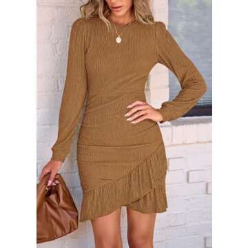 PRETTYGARDEN Women's Ruched Mini Dress for All Occasions
