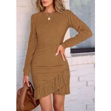 PRETTYGARDEN Women's Ruched Mini Dress for All Occasions