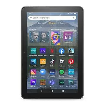 Amazon Fire HD 8 Plus tablet, 8” HD Display, 32 GB, 3GB RAM, 30% faster processor, and Made for Amazon Wireless Charging Dock, (2022 release), Gray