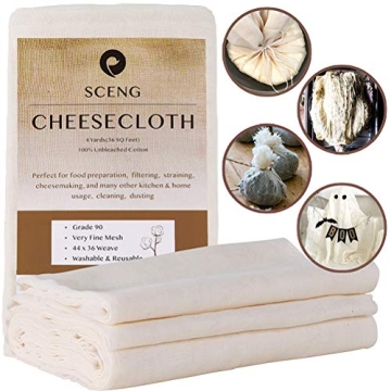 Grade 90 Cheesecloth 36 Sq Feet - Reusable Fabric