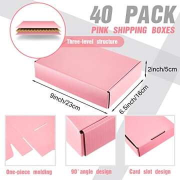 40 Pack Shipping Boxes Cardboard Corrugated Mailer Boxes Packaging Boxes for Small Business Corrugat...