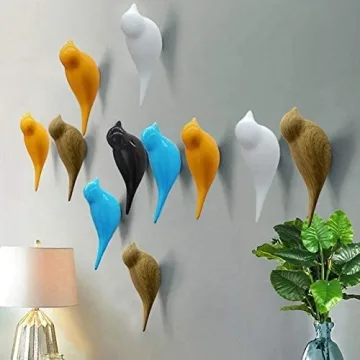 La La Pet 3D Resin Bird Wall Hooks for Stylish Decor