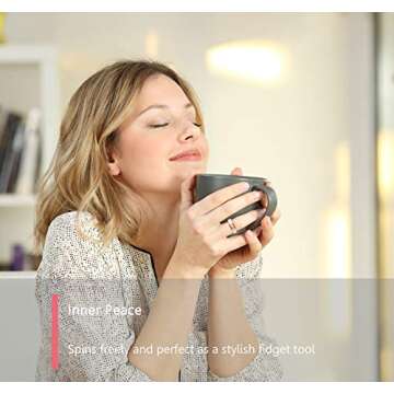 ALEXTINA Fidget Anxiety Ring - Stylish Stress Relief