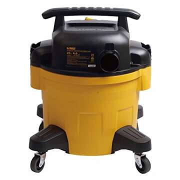 DEWALT DXV06P 4 Peak HP Shop Vacuums, 6 Gallon Poly Wet/Dry Vac, Heavy-Duty Shop Vacuum with Blower Function Yellow+Black
