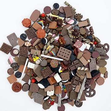 Halloluck 50 Pcs Slime Charms Easter DIY Craft Making Resin Jewelry Making Kit