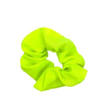 80s Neon Hair Scrunchies - Elastic Hair Bands and Ponytail Holders, Hair Accessories for 80s Party Outfits and Workout Costumes