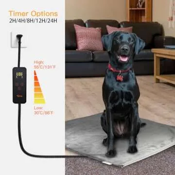 Toozey Large Pet Heating Pad with Timer and Safety Features