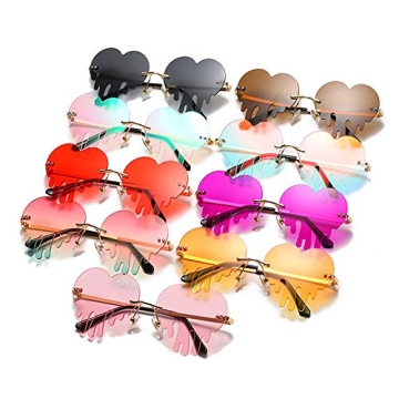Unique Heart-Shaped Sunglasses with UV Protection