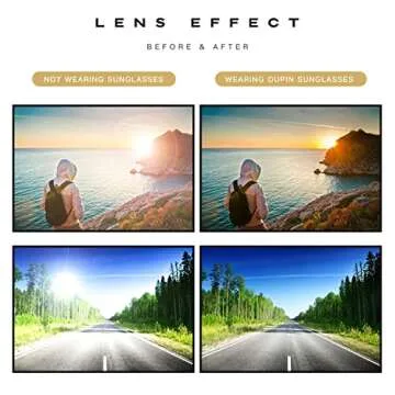 Stylish EYLRIM Thick Square Frame Polarized Sunglasses - UV400 Protection