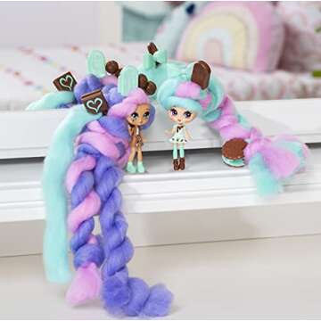 Candylocks, BFF 2-Pack, 3" Mint Choco Chick and Choco Lisa, Scented Collectible Dolls with Accessories