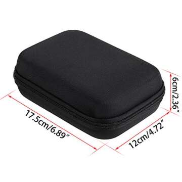 Hipiwe Hard Shell Essential Oil Carrying Case - 12 Bottle Organizer (Black)