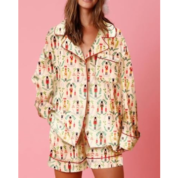 Faretumiya Women Christmas Pajama Set for Holiday Comfort