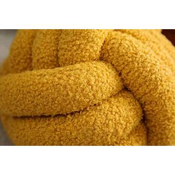MOJUN Knot Ball Pillow – Handmade Sherpa 11" Comfort