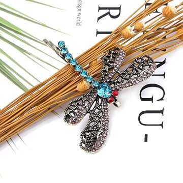 Corline Dragonfly Hair Clip - Halloween Costume Cosplay Hair Pin - Christmas Gifts for Mom and Women and Fans (Dragonfly Hair Clip)