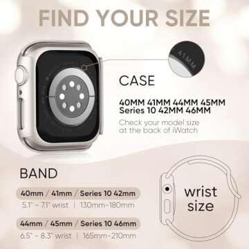 Stylish Braided Stretchy Apple Watch Band with Case