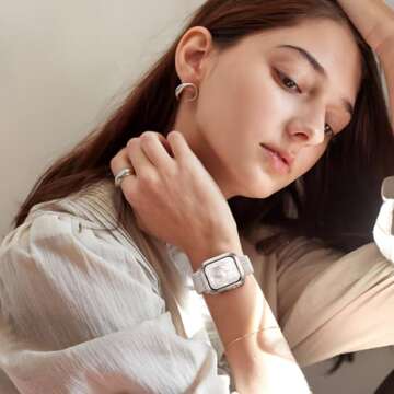 Stylish Braided Stretchy Apple Watch Band with Case