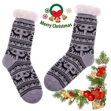 Dosoni Women's Cozy Fuzzy Slipper Socks for Winter Comfort