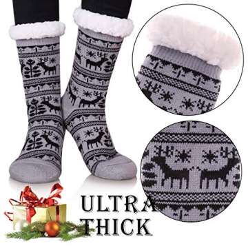 Dosoni Women's Cozy Fuzzy Slipper Socks for Winter Comfort