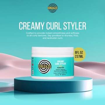 Curldaze Creamy Curl Styler with Kukui Oil - Moisturizing & Defining Curly Hair