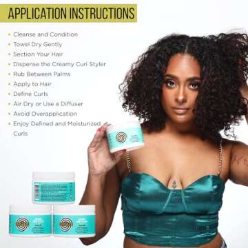 Curldaze Creamy Curl Styler for Defined, Moisturized Curls