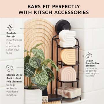 Kitsch Bond Repair Hair Mask - Strengthening Solid Treatment to Restore & Replenish | For Dry & Dama...