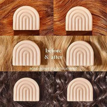 Kitsch Bond Repair Hair Mask - Strengthening Solid Treatment to Restore & Replenish | For Dry & Damaged Hair | Made in US | All Natural | Vegan | Great for All Hair Types | Zero Waste, 2.7oz