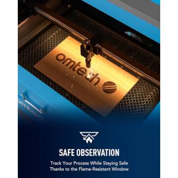 OMTech CO2 Laser Engraver 60W, 24x16 with Air Assist