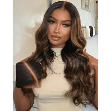UNICE Bye Bye Knots Pre Everything Glueless Wig Balayage Brown 7x5 Lace Front Wigs Human Hair Body Wave Pre Plucked Pre Cut Bleached Knots Ready to Go Human Hair Wig 150% Density 20 inch