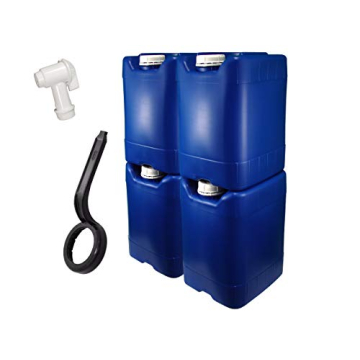 API Kirk 5 Gallon Stackable Water Storage Containers - 4 Pack