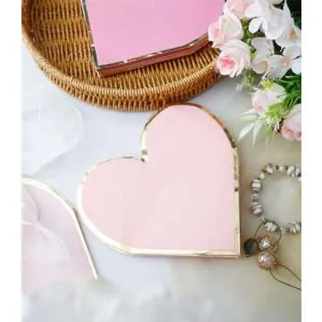 Heart Napkins 50 PK - Stylish Valentine Party Supplies