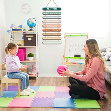 Mental Health Reminders Wall Decors Wooden Hanging Wall Art Counseling Room Decor Positive Psychology Affirmations Feelings Wall Pediments for Home Counseling Office Students Classroom (Warm Color)