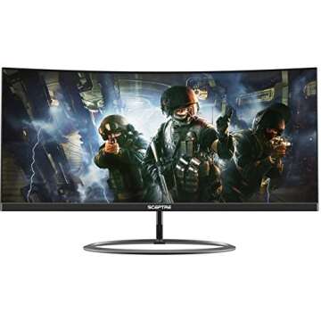 Sceptre Curved 30" 21:9 Gaming LED Monitor 2560x1080p UltraWide Ultra Slim HDMI DisplayPort Up to 85...