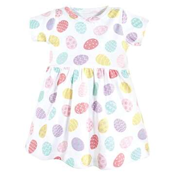 Hudson Baby baby girls Hudson Infant Girl Cotton Dresses, Easter Eggs, 6-9 Months Casual Dress, Easter Eggs, Months US