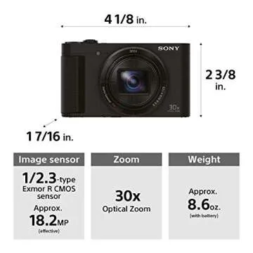 Sony DSCHX80/B Compact High Zoom Camera for Everyone