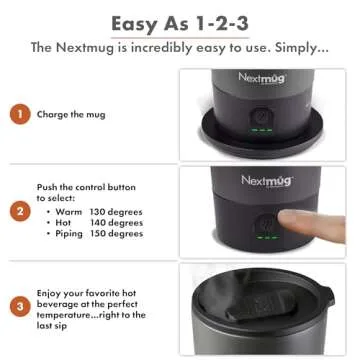 Nextmug Go - Smart Self-Heating Travel Mug